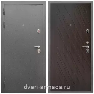 Заводские входные двери, Дверь входная Армада Оптима Антик серебро /МДФ 16 мм  ФЛ-86 Венге структурный
