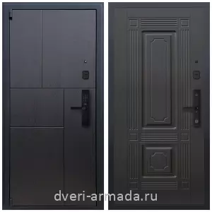 Темные входные двери, Дверь входная Армада Бастион МДФ 16 мм Kaadas S500 / МДФ 6 мм ФЛ-2 Венге