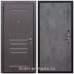 металлические двери с шумоизоляцией с отделкой МДФ, Дверь входная Армада Экстра ФЛ-243 Эковенге / ФЛ-291 Бетон темный