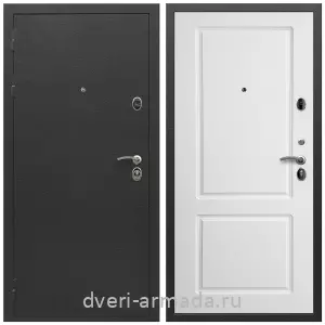 Входные двери Шелк, Дверь входная Армада Престиж Черный шелк / ФЛ-117 Белый матовый
