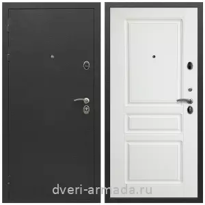 Черные входные двери, Металлическая дверь входная Армада Престиж Черный шелк / МДФ 16 мм ФЛ-243 Белый матовый
