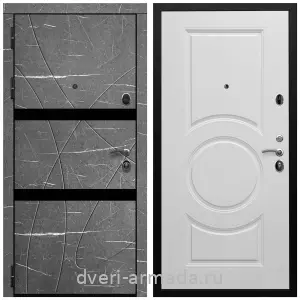 Черные входные двери, Металлическая дверь входная Армада Престиж Черная шагрень МДФ 16 мм Торос графит / МДФ 16 мм МС-100 Белый матовый