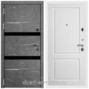 Черные входные двери, Металлическая дверь входная Армада Престиж Белая шагрень МДФ 16 мм Торос графит / МДФ 16 мм ФЛ-117 Белый матовый