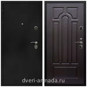 Черные входные двери, Металлическая дверь входная Армада Престиж Черная шагрень / ФЛ-58 Венге