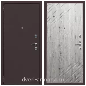МДФ с зеркалом, Дверь входная Армада Комфорт Антик медь / ФЛ-143 Рустик натуральный