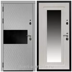 Светлые входные двери, Дверь входная Армада Престиж Черная шагрень МДФ 16 мм Милк рикамо софт / ФЛЗ-120 Дуб белёный