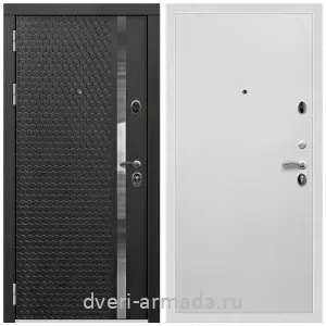 Двери МДФ для квартиры, Дверь входная Армада Престиж Белая шагрень МДФ 16 мм ФЛН - 501 / МДФ 10 мм Гладкая белый матовый