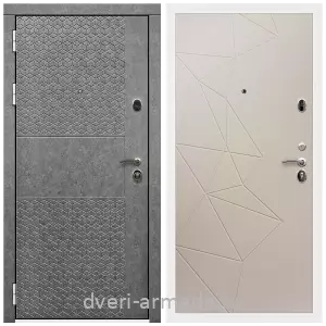 Двери МДФ для квартиры, Дверь входная Армада Престиж Белая шагрень МДФ 16 мм Штукатурка графит ФЛС - 502 / ФЛ-139 Какао нубук софт