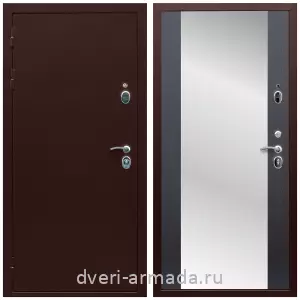 Белые двери с зеркалом, Дверь входная Армада Люкс Антик медь / СБ-16 Венге с замками
