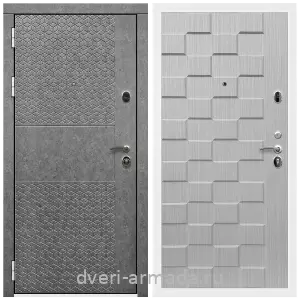 Одностворчатые входные двери, Дверь входная Армада Престиж Белая шагрень МДФ 16 мм Штукатурка графит ФЛС - 502 / ОЛ-39 Лиственница беж
