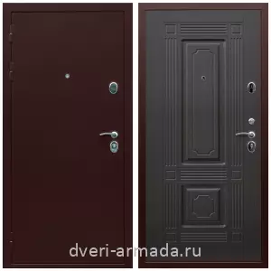 Одностворчатые входные двери, Дверь входная Армада Люкс Антик медь / ФЛ-2 Венге со звукоизоляцией в офис  эконом