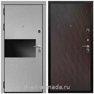Входные двери в Подольске, Дверь входная Армада Престиж Черная шагрень МДФ 16 мм Милк рикамо софт / МДФ 16 мм ФЛ-86 Венге структурный
