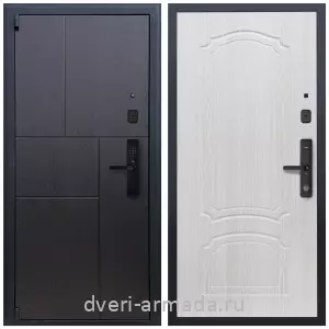 Темные входные двери, Дверь входная Армада Бастион МДФ 16 мм Kaadas S500 / МДФ 6 мм ФЛ-140 Дуб белёный