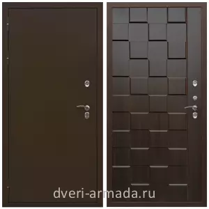 Дверь входная уличная в дом Армада Термо Молоток коричневый/ МДФ 16 мм ОЛ-39 Эковенге