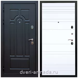 Двери МДФ для квартиры, Дверь входная Армада Эврика ФЛ-58 Венге / ФЛ Дуб кантри белый горизонт