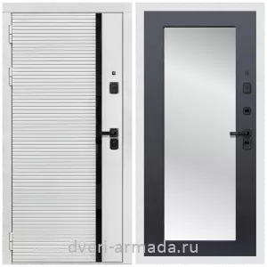 С зеркалом, Дверь входная Армада Каскад WHITE МДФ 10 мм / МДФ 16 мм ФЛЗ-Пастораль, Венге