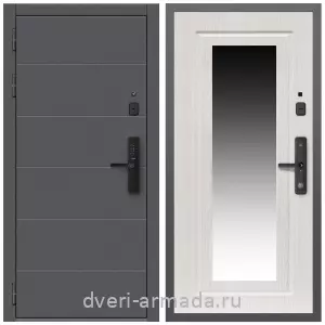 Входные двери с зеркалом и теплоизоляцией, Дверь входная Армада Роуд МДФ 10 мм Kaadas S500 / МДФ 16 мм ФЛЗ-120 Дуб белёный