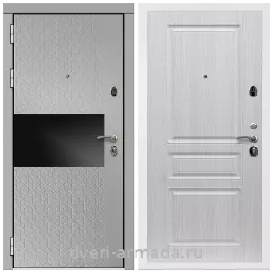 Двери МДФ для квартиры, Дверь входная Армада Престиж Белая шагрень МДФ 16 мм Милк рикамо софт / МДФ 16 мм ФЛ-243 Дуб беленый