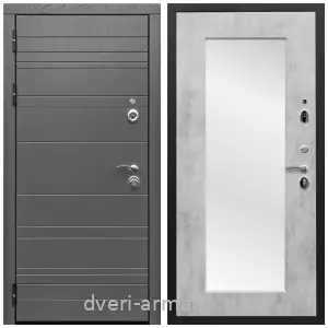 Белые двери с зеркалом, Дверь входная Армада Роял Вуд МДФ 10 мм графит / МДФ 16 мм ФЛЗ пастораль Бетон светлый