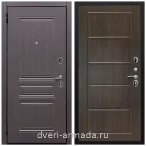 металлические двери с шумоизоляцией с отделкой МДФ, Дверь входная Армада Экстра ФЛ-243 Эковенге / ФЛ-39 Венге с хорошей шумоизоляцией