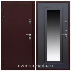 Входные двери с зеркалом и теплоизоляцией, Дверь входная Армада Престиж 2 Антик медь / МДФ 16 мм ФЛЗ-120 Венге