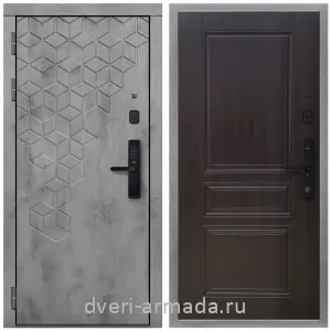 Темные входные двери, Дверь входная Армада Квадро МДФ 16 мм Kaadas S500 /  МДФ 6 мм ФЛ-243 Эковенге
