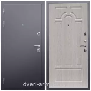 Темные входные двери, Дверь входная Армада Люкс Антик серебро / ФЛ-58 Дуб белёный от завода с замками высокого класса снаружи