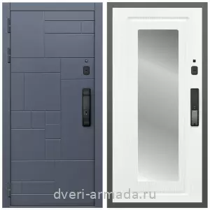 Правые входные двери, Умная входная смарт-дверь Армада Аккорд Kaadas K9 / МДФ 16 мм ФЛЗ-120 Ясень белый