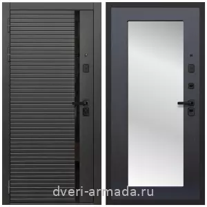 Входные двери с зеркалом и теплоизоляцией, Дверь входная Армада Каскад BLACK МДФ 10 мм / МДФ 16 мм ФЛЗ-Пастораль, Венге