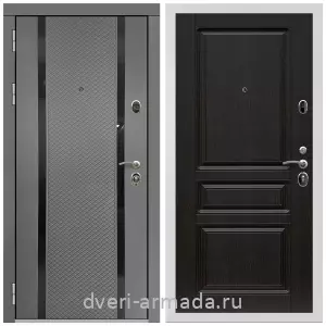 Черные входные двери, Металлическая дверь входная Армада Престиж Белая шагрень МДФ 16 мм Графит абсолют софт / МДФ 16 мм ФЛ-243 Венге