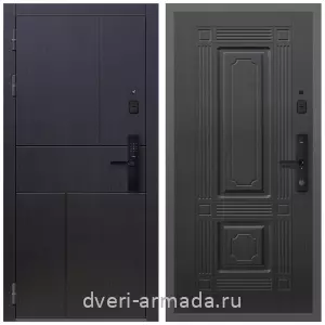 Темные входные двери, Умная входная смарт-дверь Армада Оникс МДФ 10 мм Kaadas S500 / МДФ 16 мм ФЛ-2 Венге