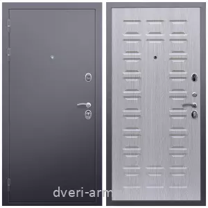Темные входные двери, Дверь входная Армада Люкс Антик серебро / ФЛ-183 Дуб белёный