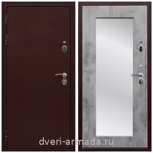 Входные двери с зеркалом и теплоизоляцией, Дверь входная Армада Престиж 2 Антик медь / МДФ 16 мм ФЛЗ пастораль Бетон темный