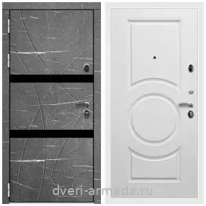 Черные входные двери, Металлическая дверь входная Армада Престиж Белая шагрень МДФ 16 мм Торос графит / МДФ 16 мм МС-100 Белый матовый