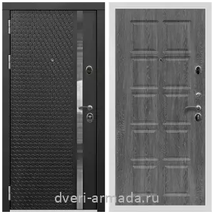Двери МДФ для квартиры, Дверь входная Армада Престиж Белая шагрень МДФ 16 мм ФЛН - 501 / МДФ 10 мм ФЛ-38 Дуб Филадельфия графит