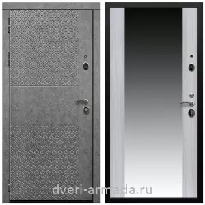 Входные двери с двумя петлями, Дверь входная Армада Престиж Черная шагрень МДФ 16 мм Штукатурка графит ФЛС - 502 / МДФ 16 мм СБ-16 Сандал белый