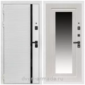 Входные двери с зеркалом и теплоизоляцией, Дверь входная Армада Каскад WHITE МДФ 10 мм / МДФ 16 мм ФЛЗ-120 Дуб белёный