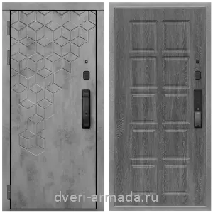 Входные двери с внутренней отделкой панелями МДФ, Дверь входная Армада Квадро МДФ 16 мм Kaadas K9 / МДФ 10 мм ФЛ-38 Дуб Филадельфия графит