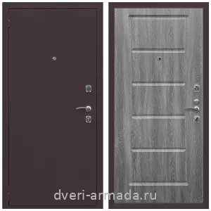 Входные двери с внутренней отделкой панелями МДФ, Дверь входная Армада Комфорт Антик медь / ФЛ-39 Дуб Филадельфия графит