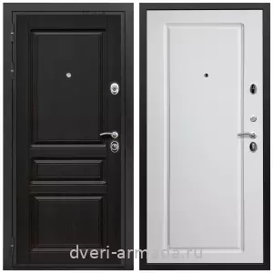 Двери МДФ для квартиры, Дверь входная Армада Премиум-Н МДФ 16 мм ФЛ-243 Венге / МДФ 16 мм ФЛ-119 Белый матовый