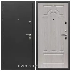 Черные входные двери, Металлическая входная металлическая дверь Армада Престиж Черный шелк / ФЛ-58 Дуб белёный