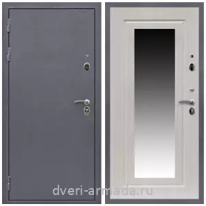 Входные двери с зеркалом и теплоизоляцией, Дверь входная Армада Престиж Strong антик серебро / МДФ 16 мм ФЛЗ-120 Дуб белёный