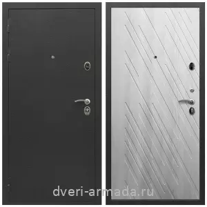 Черные входные двери, Металлическая дверь входная Армада Престиж Черный шелк / МДФ 16 мм ФЛ-86 Ясень Ривьера Айс