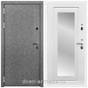 Двери МДФ для квартиры, Дверь входная Армада Престиж Белая шагрень МДФ 16 мм Штукатурка графит ФЛС - 502 / ФЛЗ-120 Ясень белый