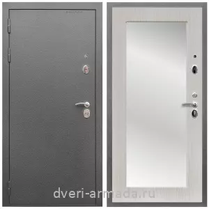 Белые двери с зеркалом, Дверь входная Армада Оптима Антик серебро / МДФ 16 мм ФЛЗ-Пастораль, Дуб белёный