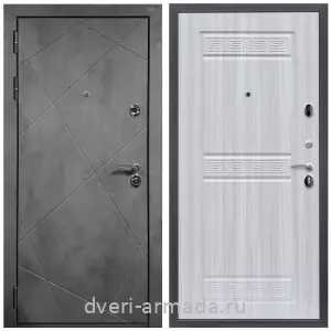 Входные двери Бетон, Дверь входная Армада Лофт ФЛ-291 Бетон тёмный / ФЛ-242 Сандал белый