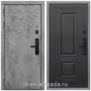 Темные входные двери, Дверь входная Армада Квадро МДФ 16 мм Kaadas S500 / МДФ 6 мм ФЛ-2 Венге