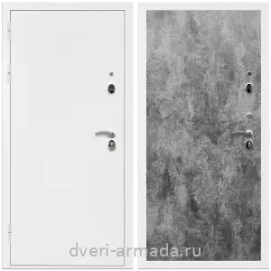 Входные двери толщиной 1.5 мм, Дверь входная Армада Оптима Белая шагрень / ПЭ Цемент темный