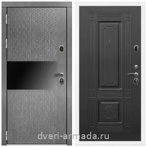 Правые входные двери, Дверь входная Армада Престиж Белая шагрень МДФ 16 мм Штукатурка графит / ФЛ-2 Венге