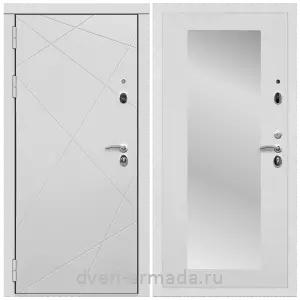 Для загородного дома, Дверь входная Армада Тесла МДФ 16 мм / МДФ 16 мм ФЛЗ-Пастораль, Белый матовый